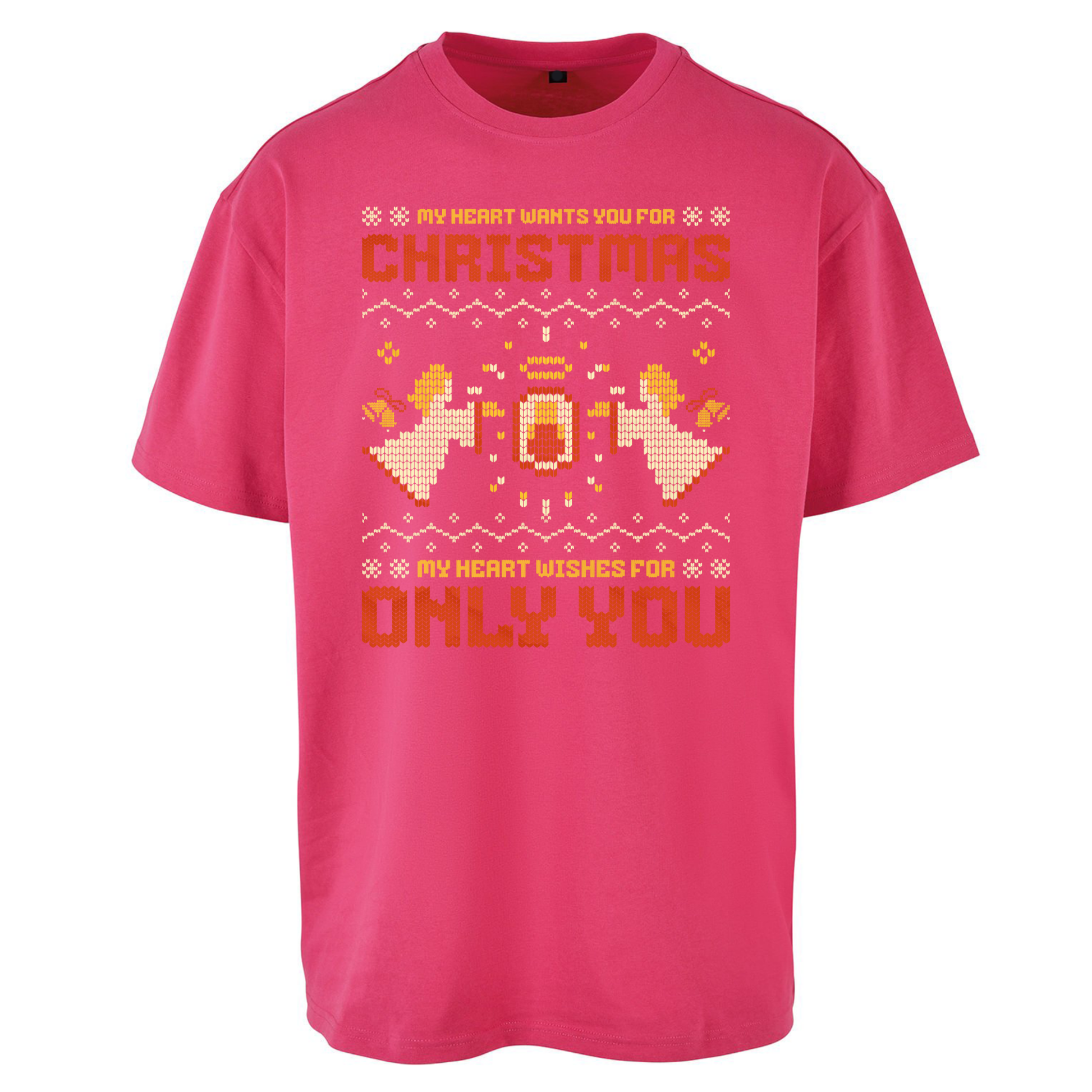 My Heart Wants You For Christmas Only You Christmas Oversized T Shirts