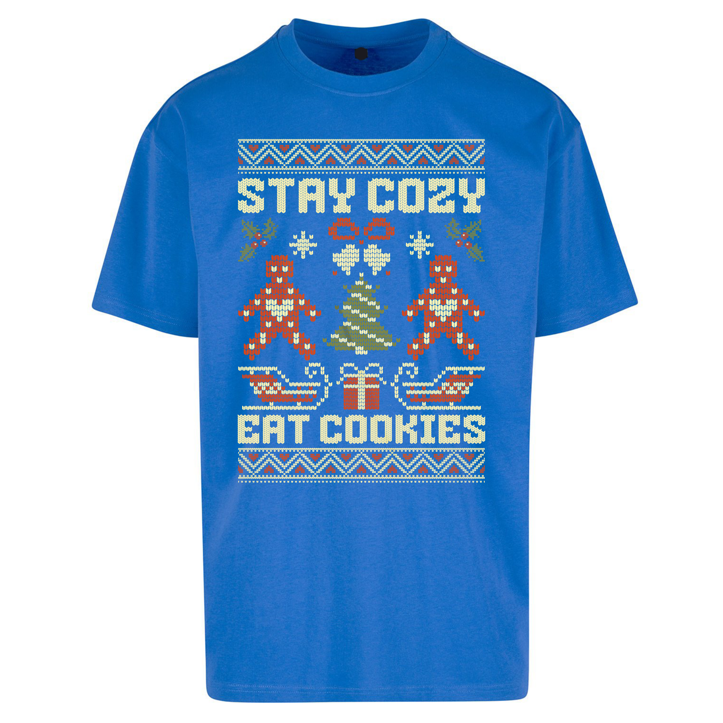 Stay Cozy Eat Cookies Christmas Oversized T Shirts