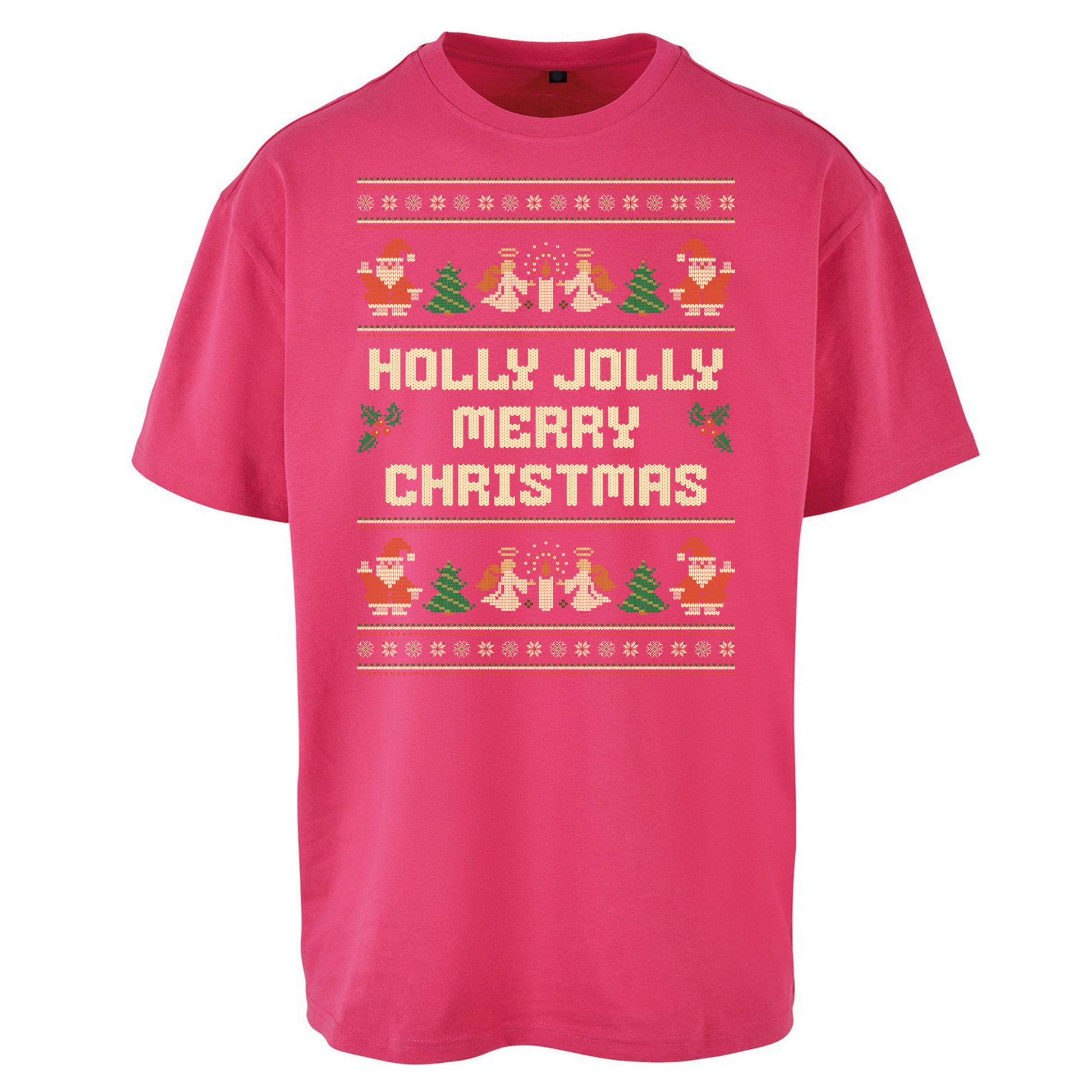Holly Jolly Merry Christmas Oversized T Shirts