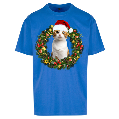 Cat Christmas Oversized T Shirts