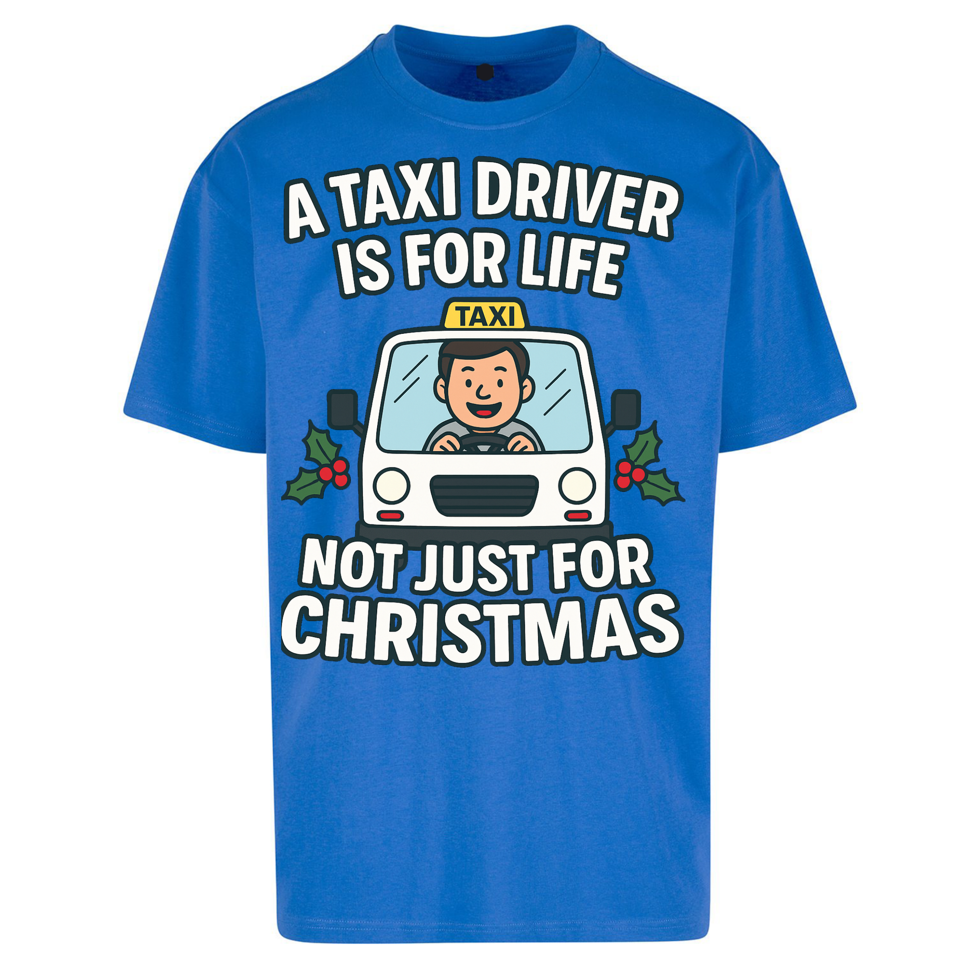 Taxi Driver Christmas Oversized T Shirts