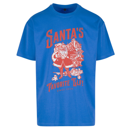 Santas Favourite Elf Christmas Oversized T Shirts