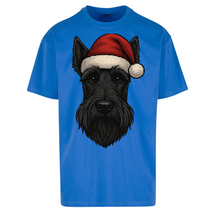 Scottish Terrier Face Christmas Oversized T Shirts