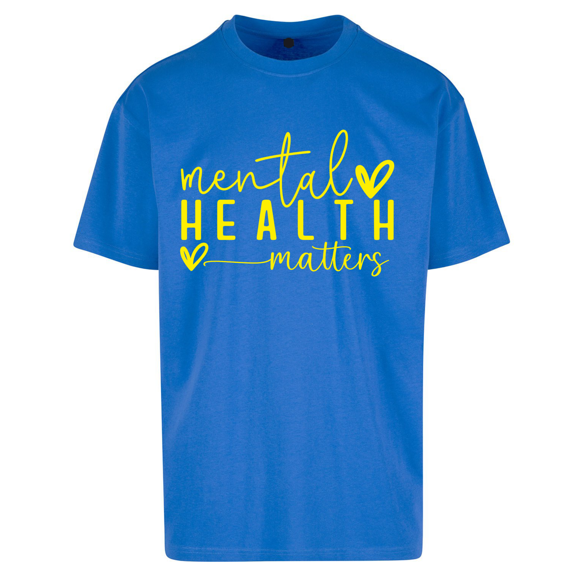 Yellow Mental Health Oversized T Shirts