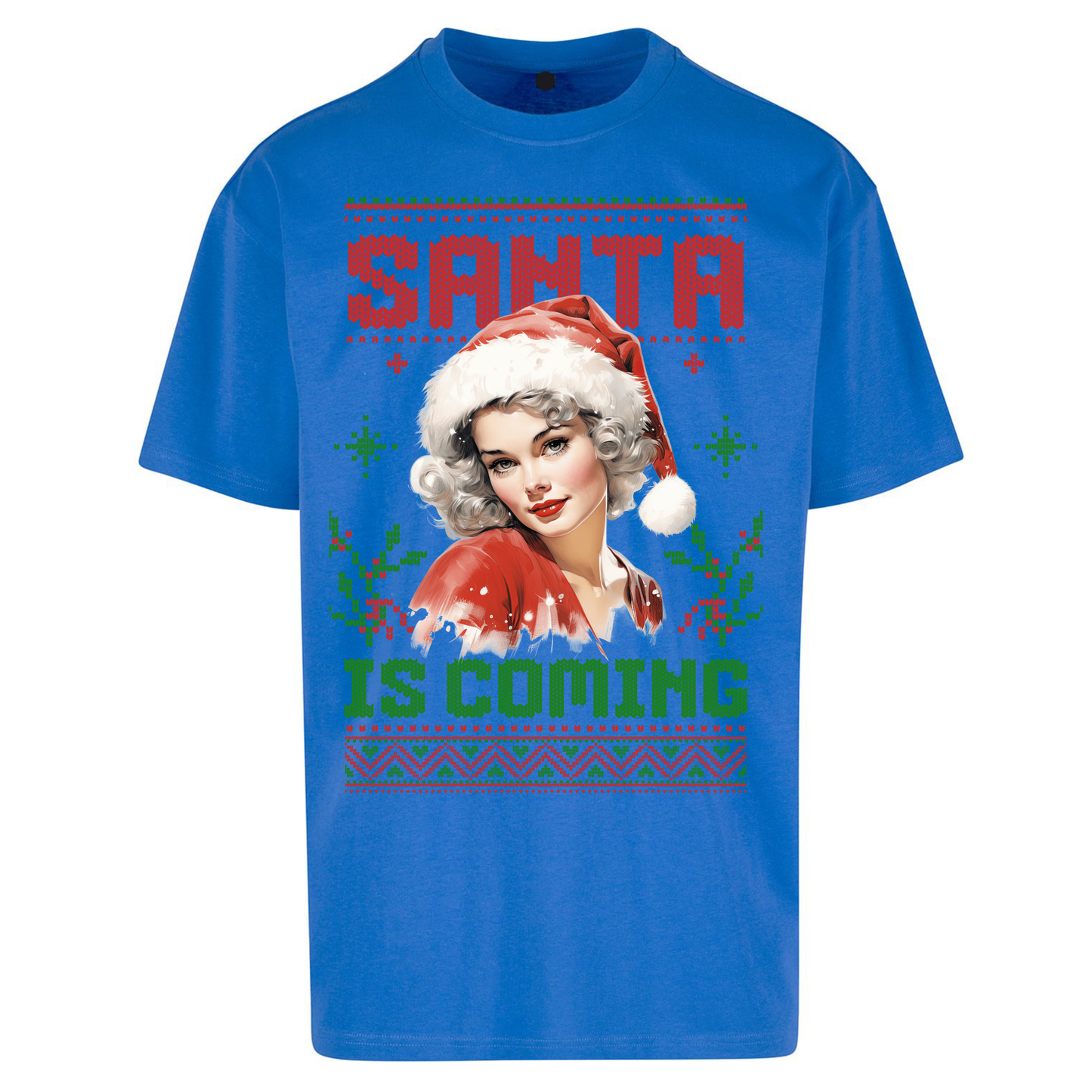 Santa is Coming Christmas Oversized T Shirts