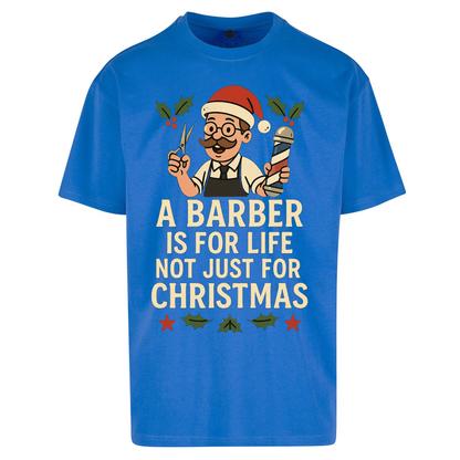 Barber Christmas Oversized T Shirts