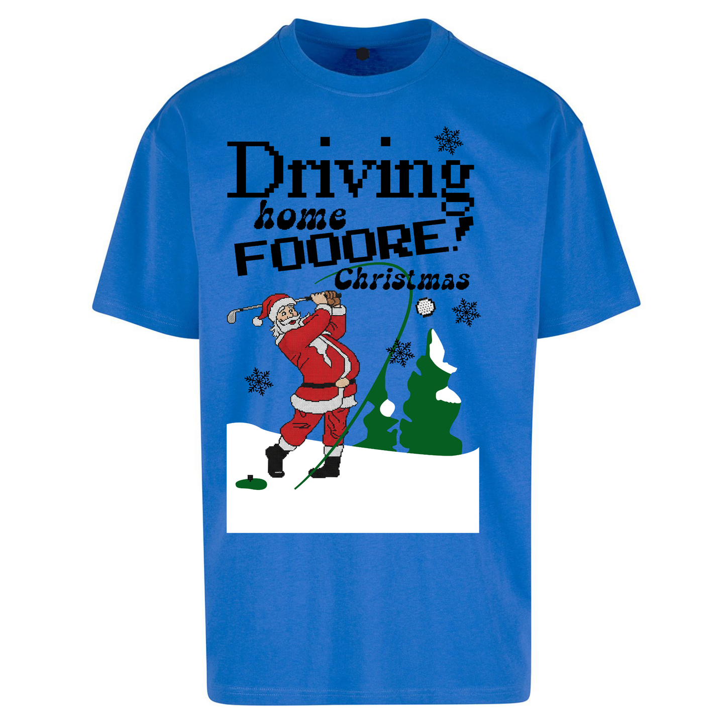 Christmas Golf Oversized T Shirt