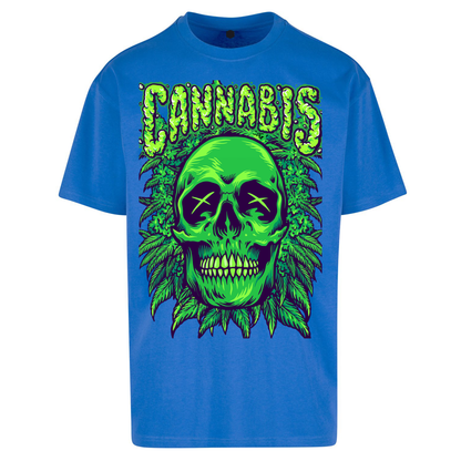 Cannabis Skull Oversized T Shirts