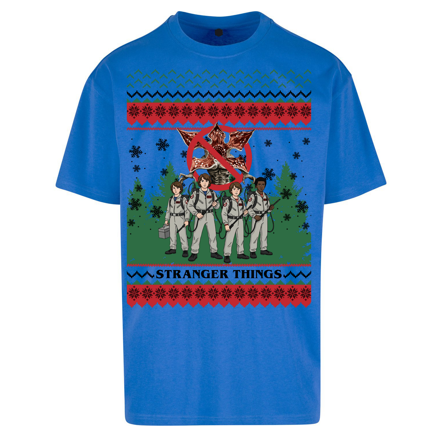Stranger Things Demogorgon Christmas Oversized T Shirts