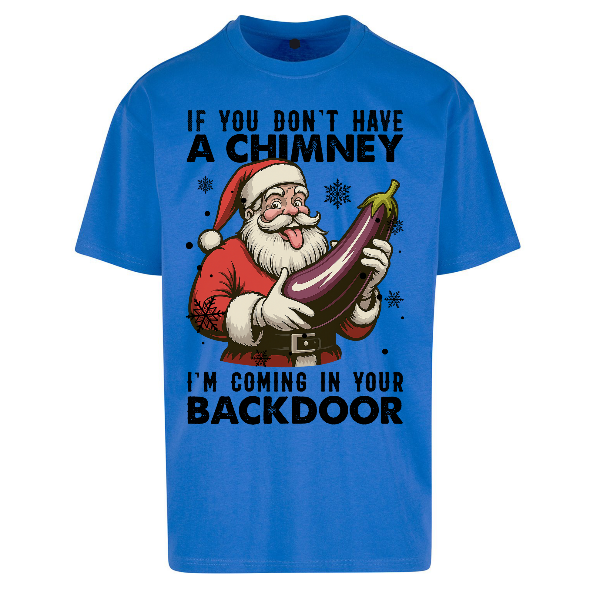 Santa Back Door Oversized T Shirt