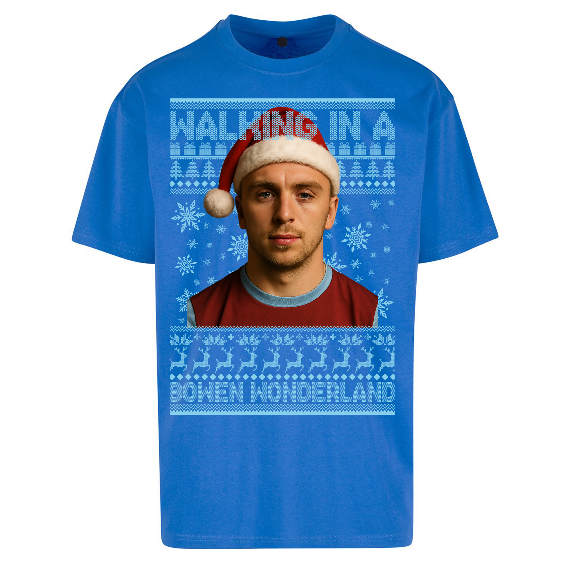 Jared Bowen walking in a Bowen Wonderland Christmas Oversized T Shirts
