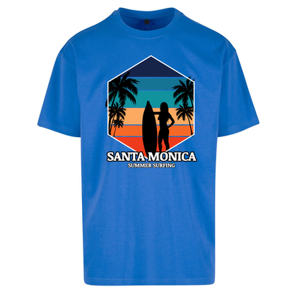 Santa Monica Summer Surfing Oversized T Shirts