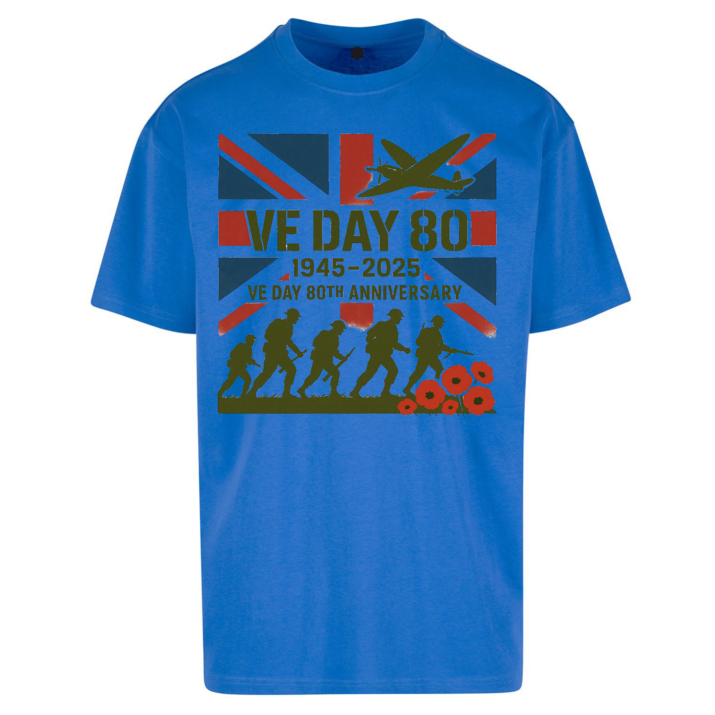 VE Day 80th Anniversary 1945 2025 Oversized T Shirts