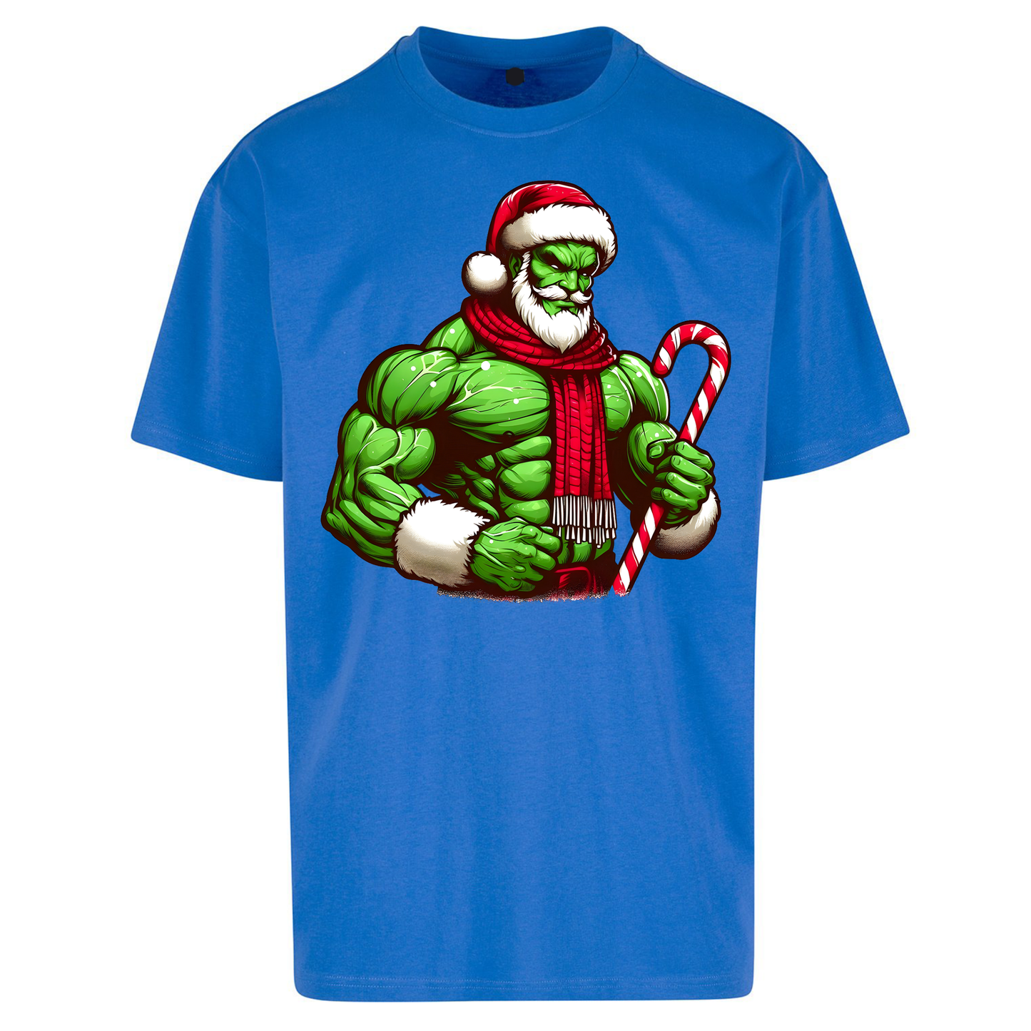 The Hulk Candy Cane Santa Oversized T Shirts
