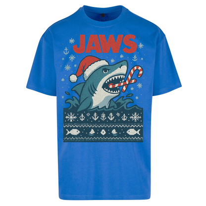 Jaws Christmas Oversized T Shirts