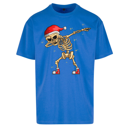 Santa Skellington Dabbing Christmas Oversized T Shirts