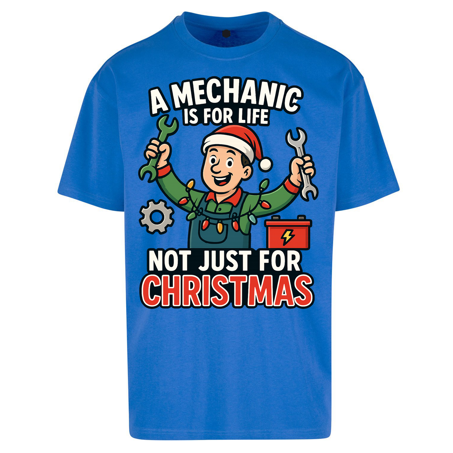 Mechanic Christmas Oversized T Shirts