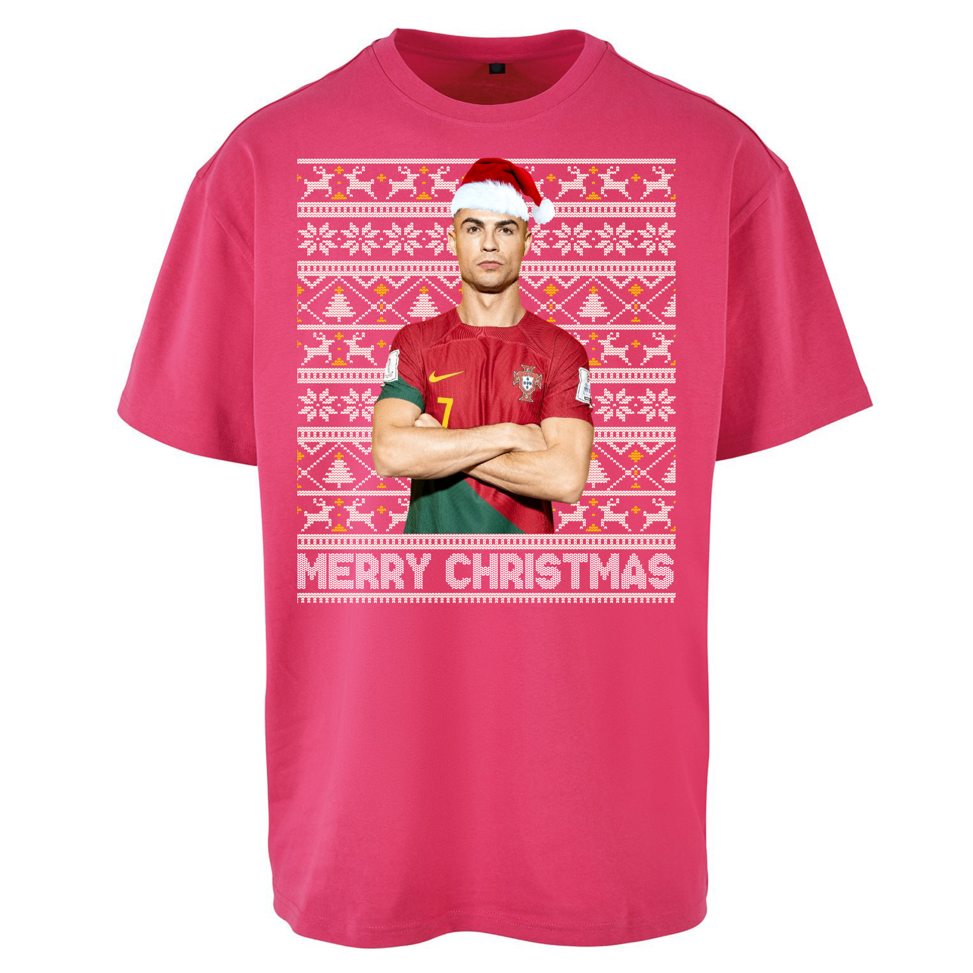 Merry Christmas Ronaldo Oversized T Shirts