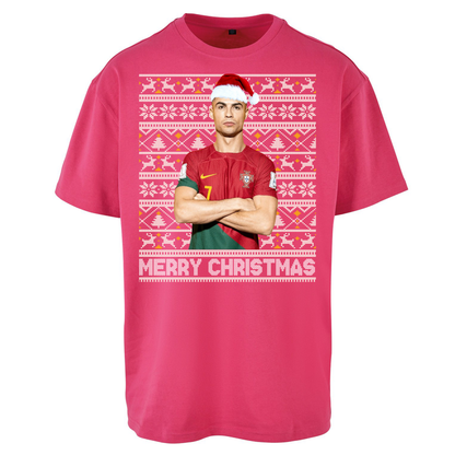 Merry Christmas Ronaldo Oversized T Shirts