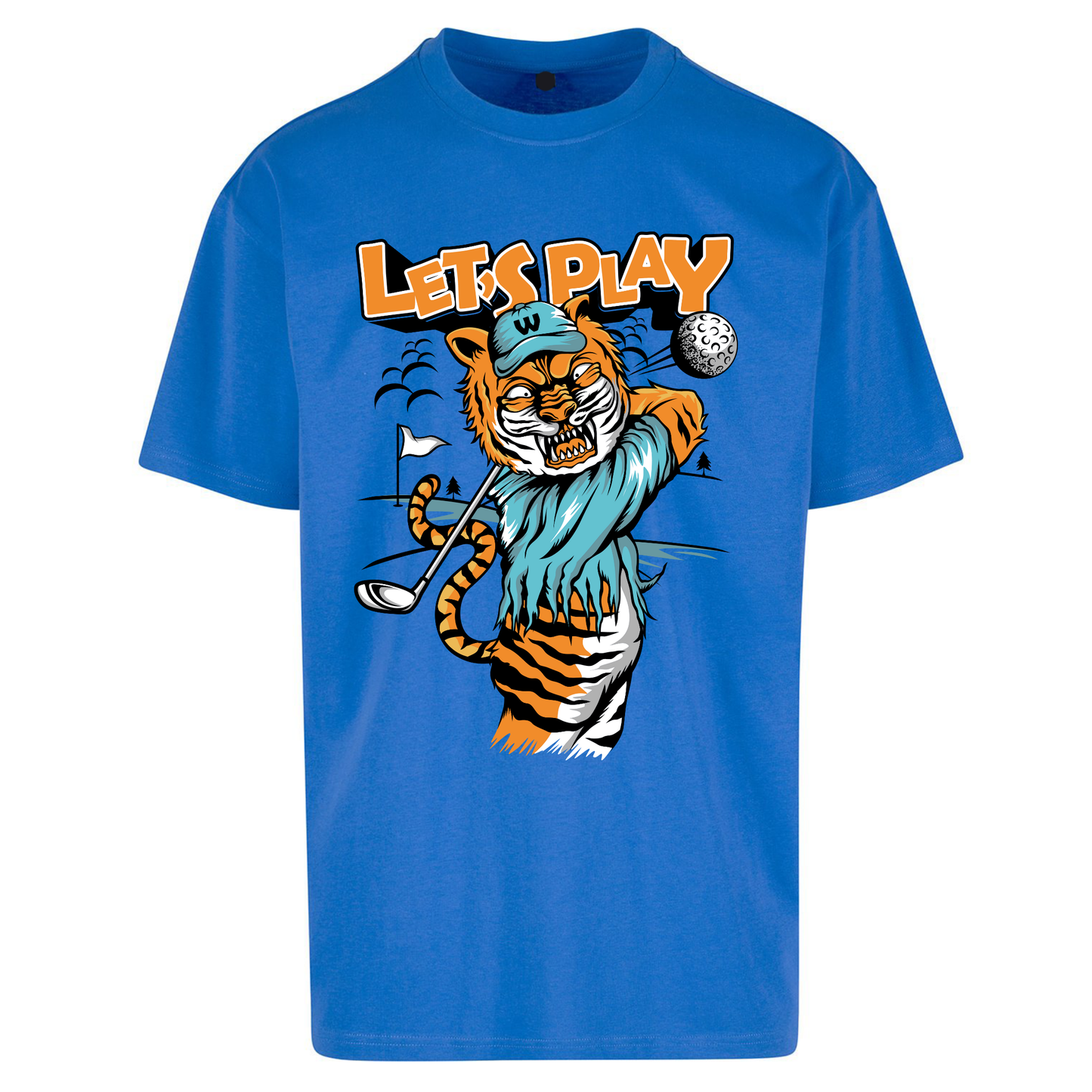 Lets Play Golf Tiger Oversized T Shirts