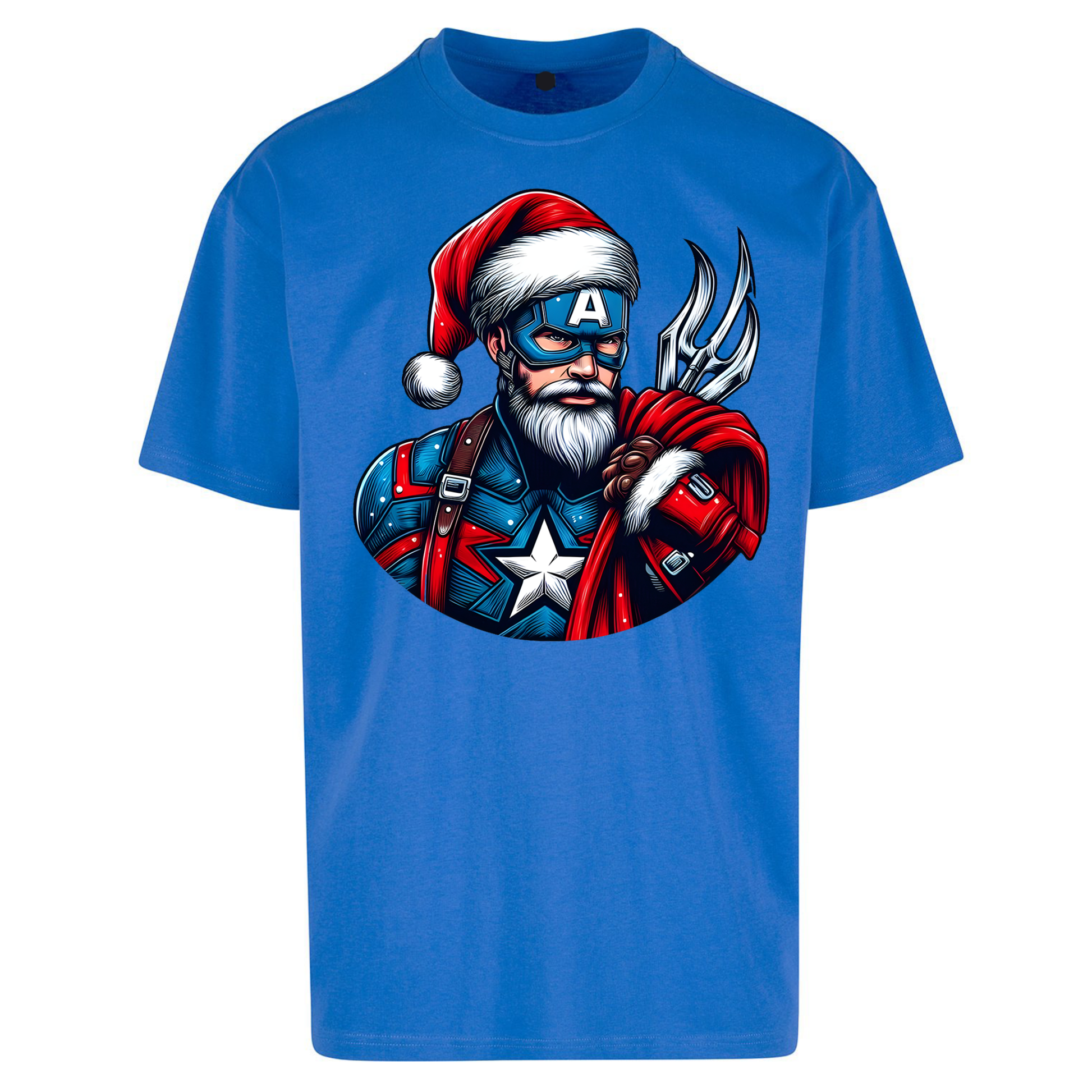 Captain America Santa Oversized T Shirts