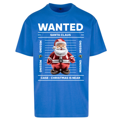 Wanted Santa Claus Christmas Oversized T Shirts