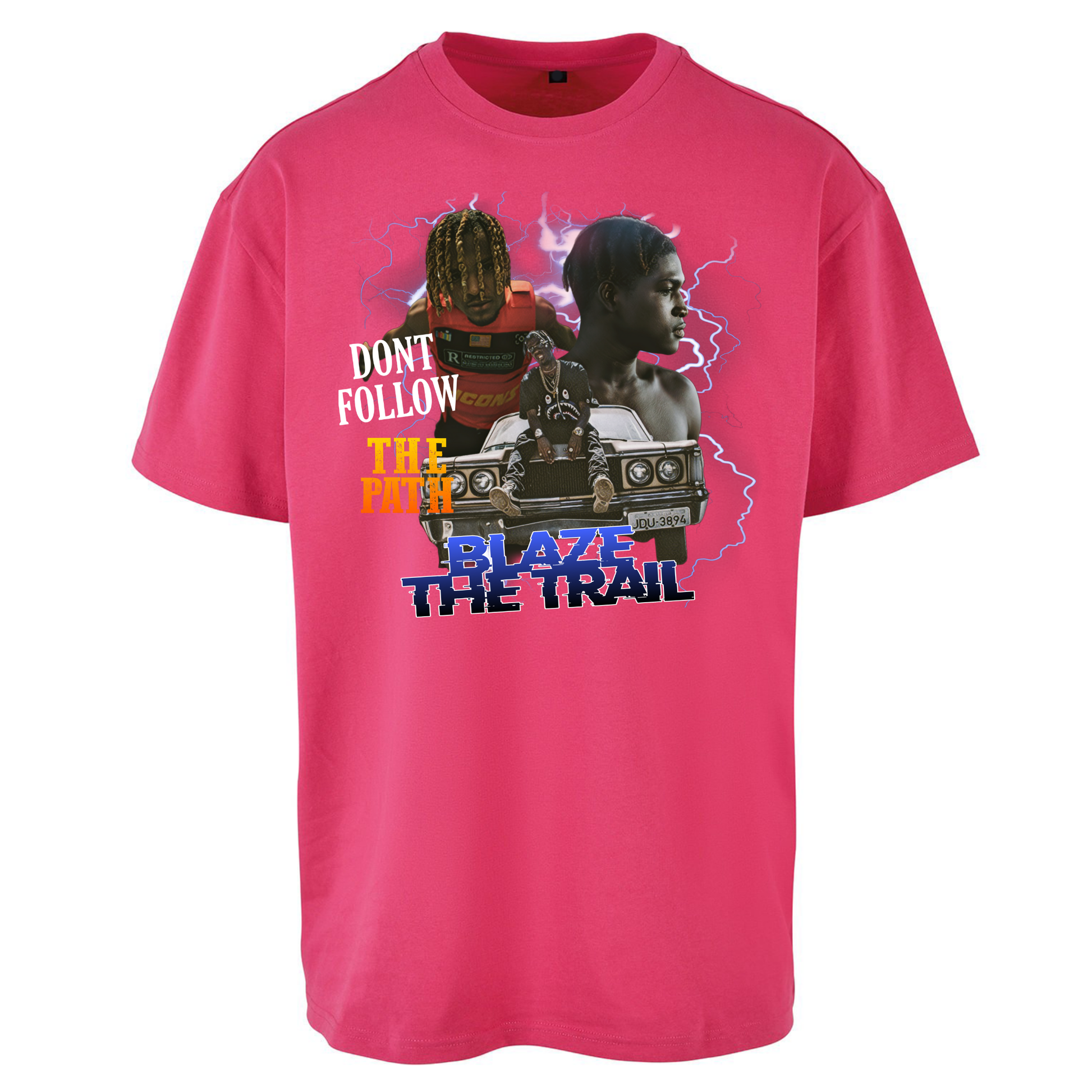 Hip Hop Blaze The Trail Oversized T Shirts