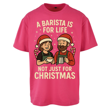 Barista Christmas Oversized T Shirts