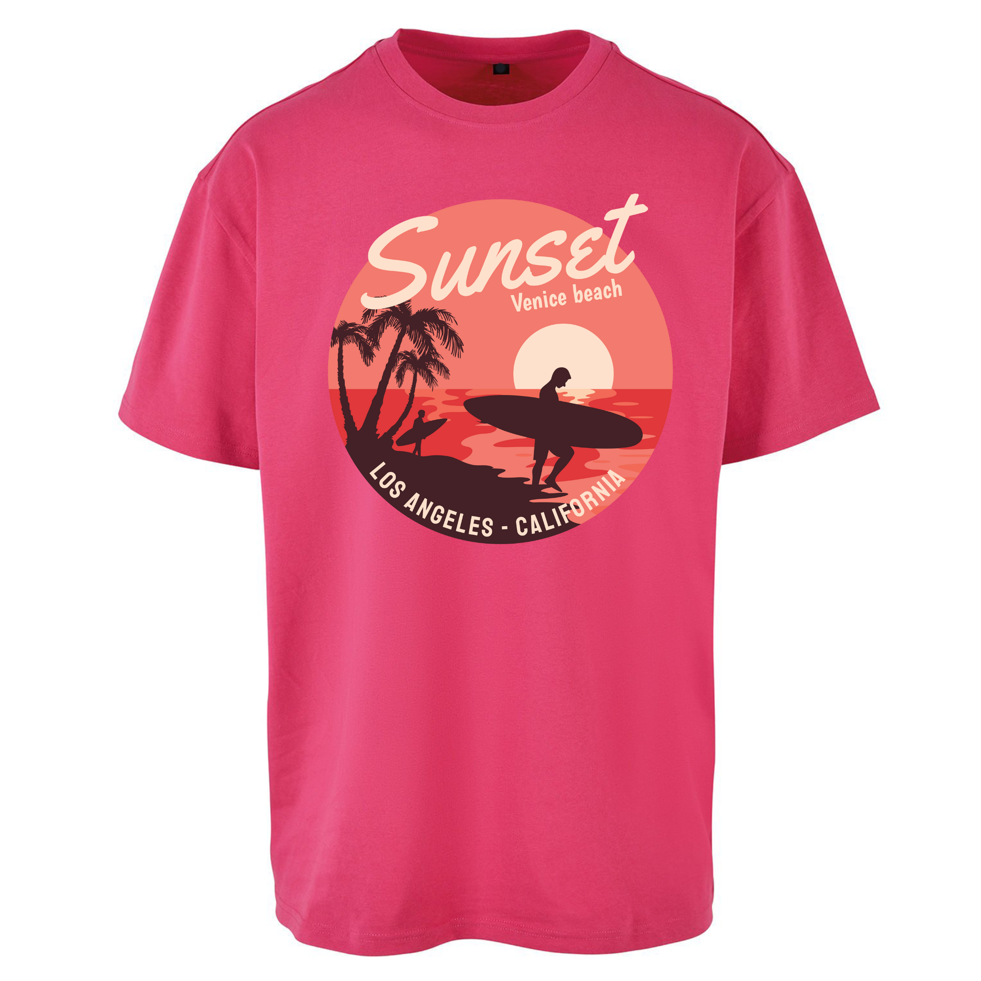 Sunset Venice Beach Oversized T Shirts
