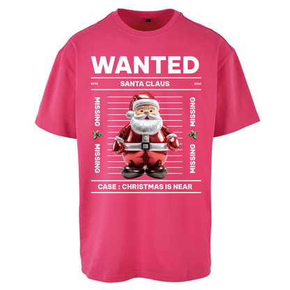 Wanted Santa Claus Christmas Oversized T Shirts