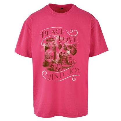 Peace Love And Joy Christmas Oversized T Shirts