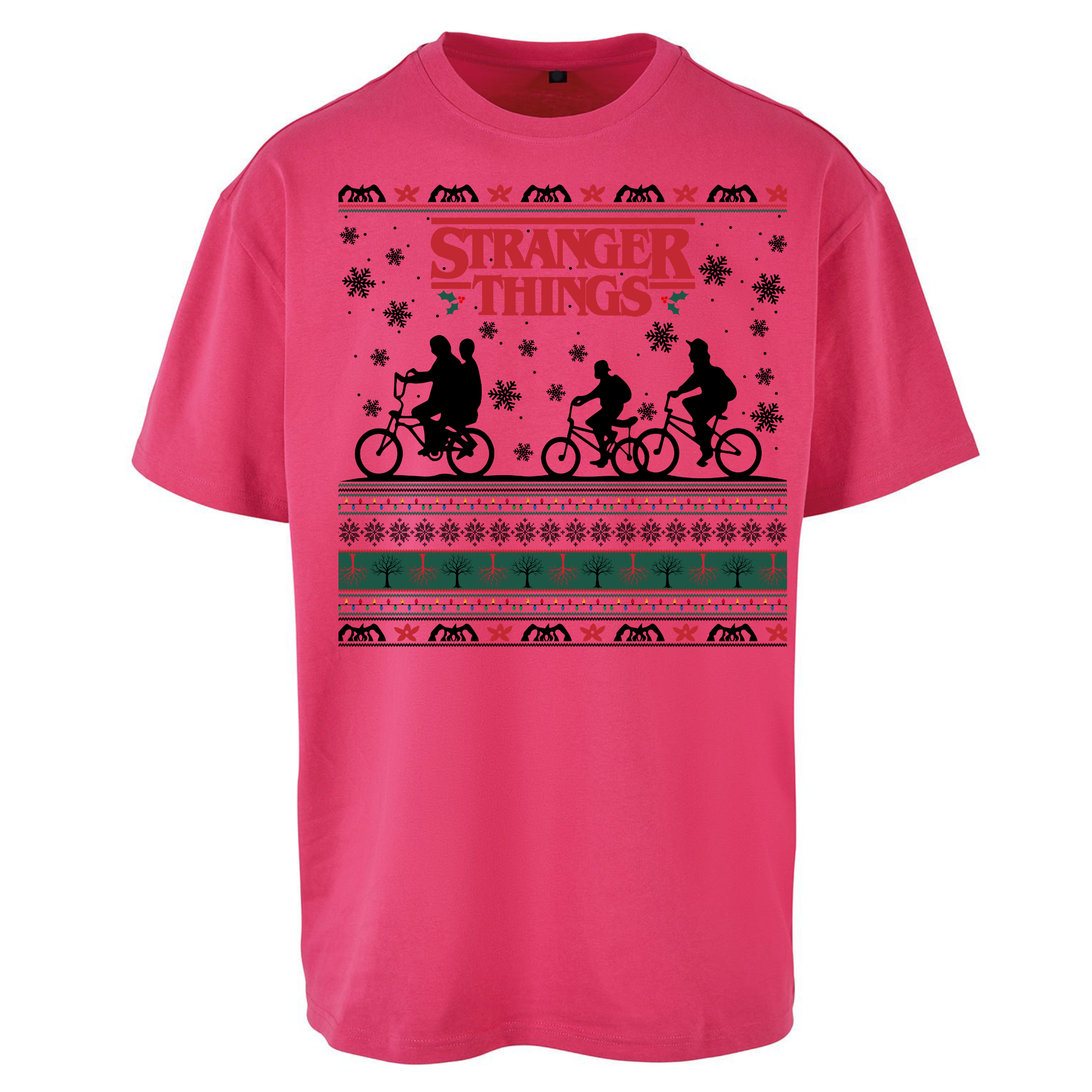 Stranger Things Christmas Oversized T Shirts