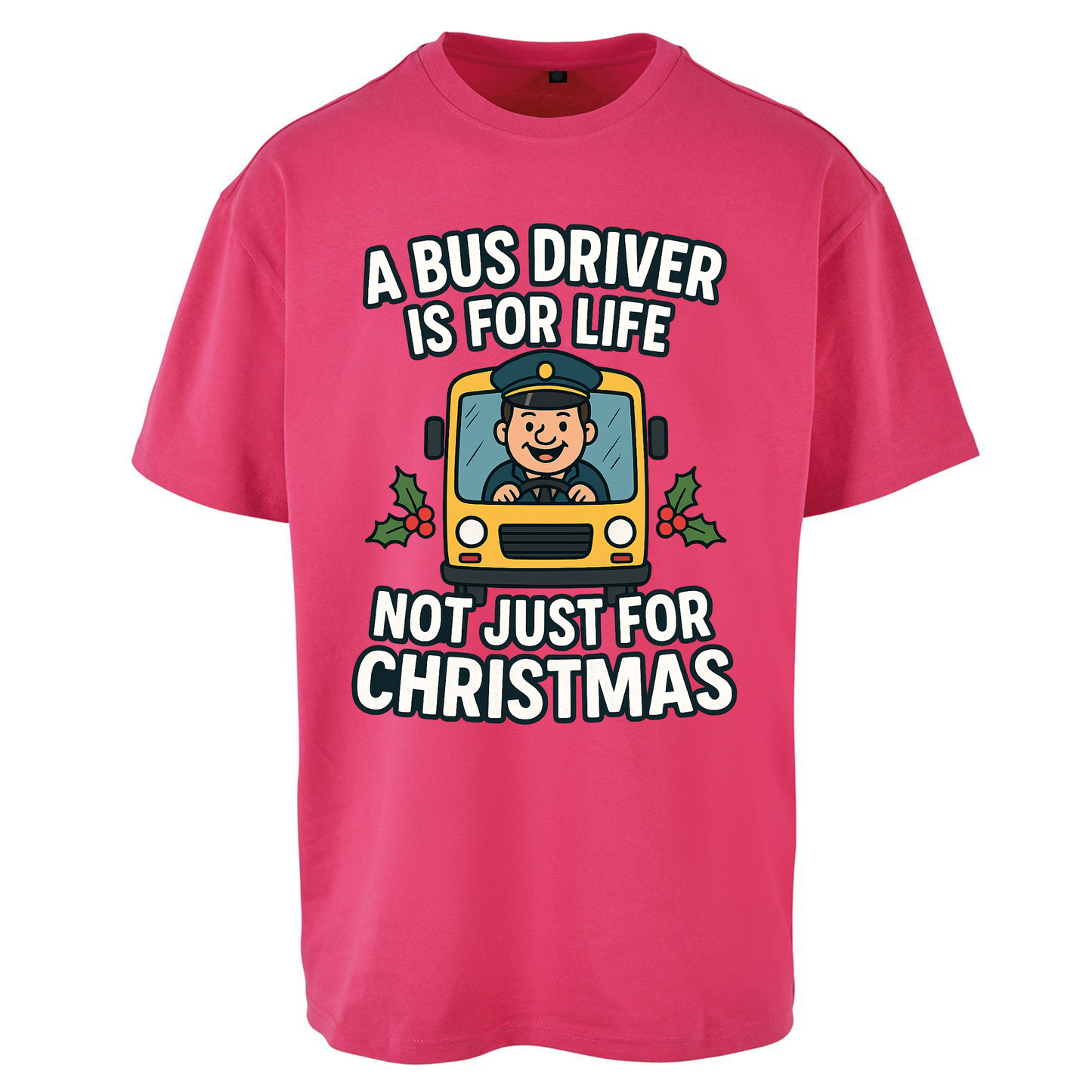 Bus Driver Christmas Oversized T Shirts
