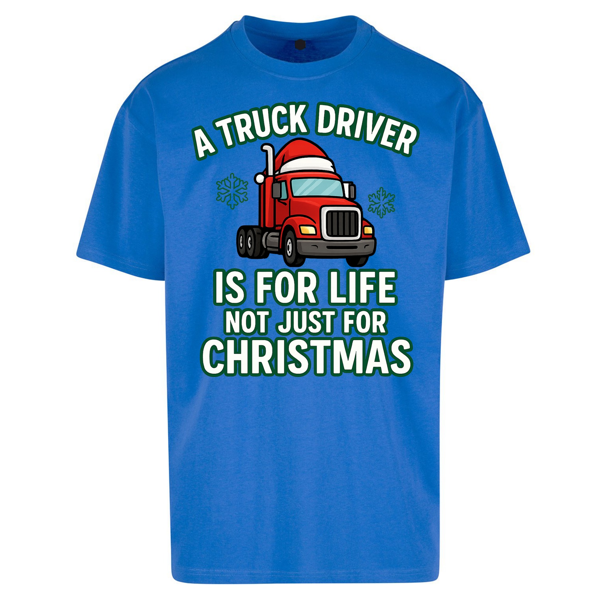 Truck Driver Christmas Oversized T Shirts