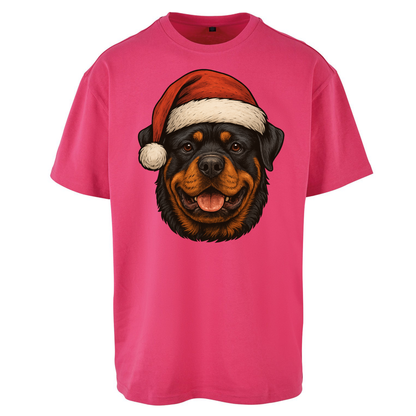 Rottweiler Christmas Oversized T Shirts