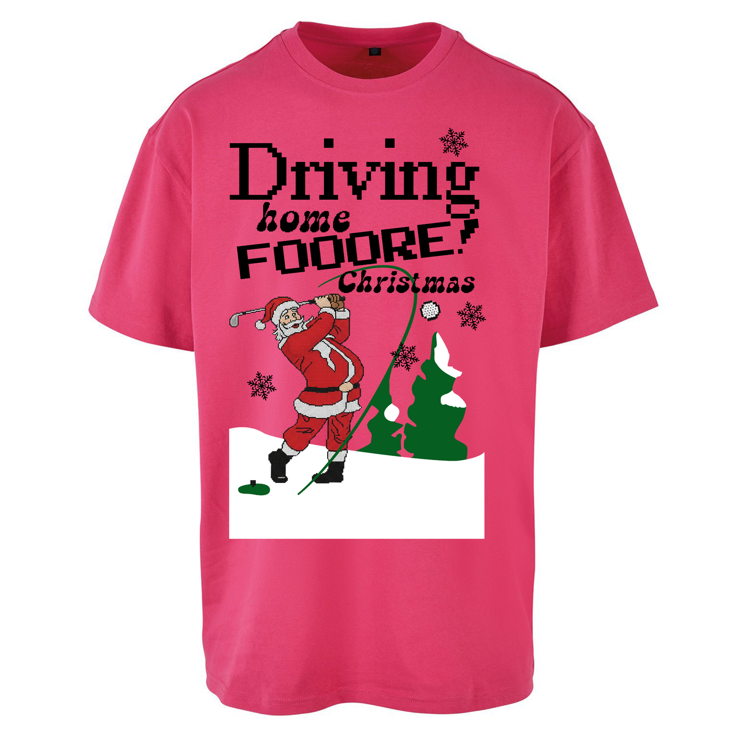 Christmas Golf Oversized T Shirt
