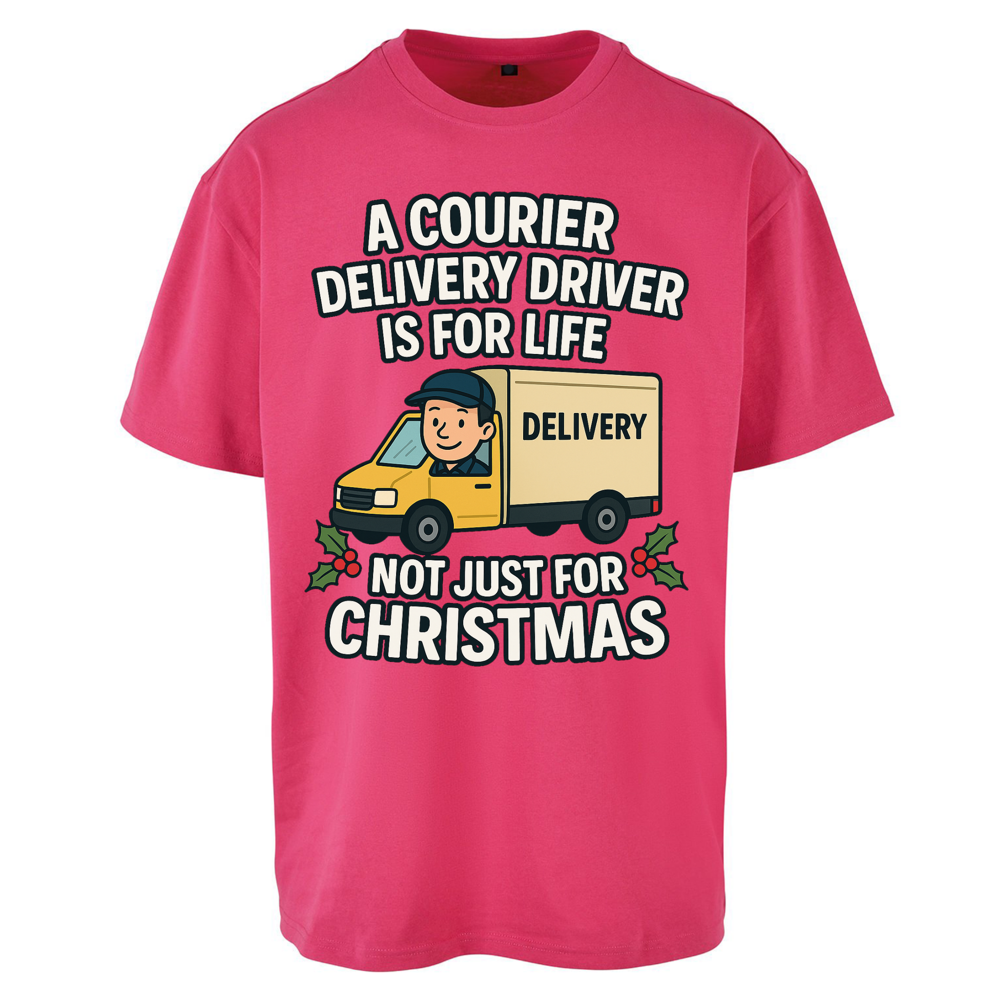 Courier Delivery Driver Christmas Oversized T Shirts