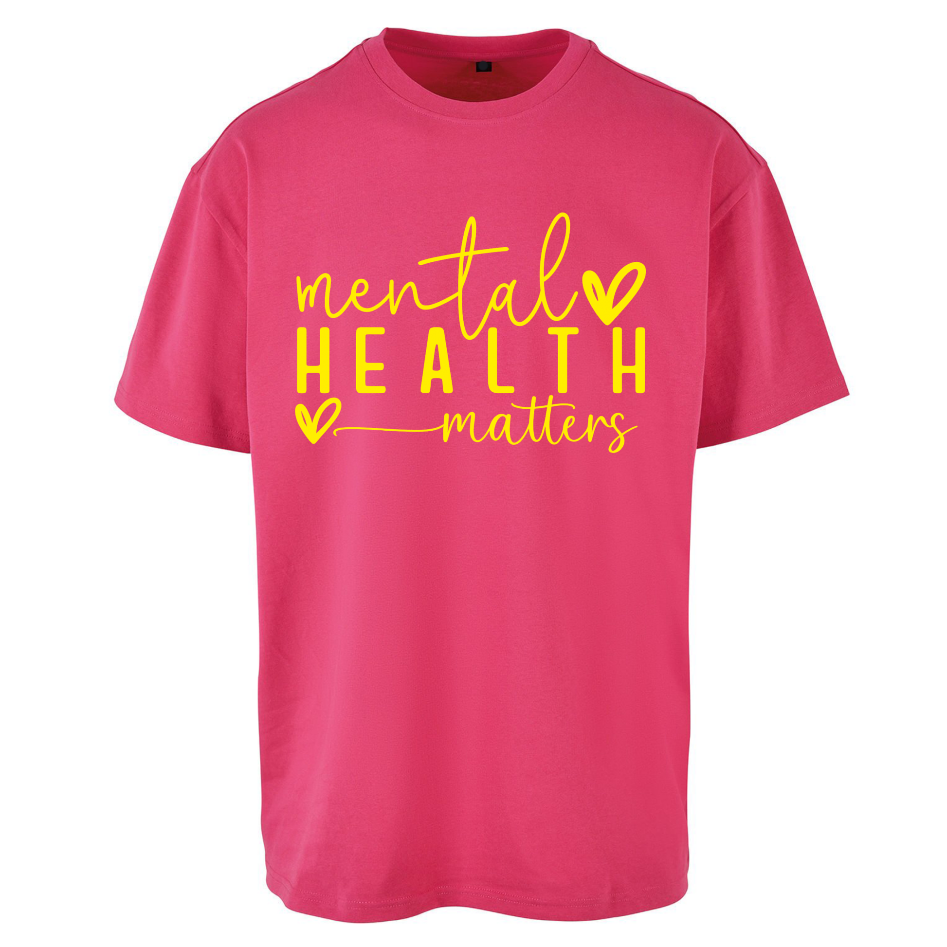 Yellow Mental Health Oversized T Shirts