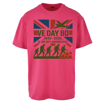 VE Day 80th Anniversary 1945 2025 Oversized T Shirts