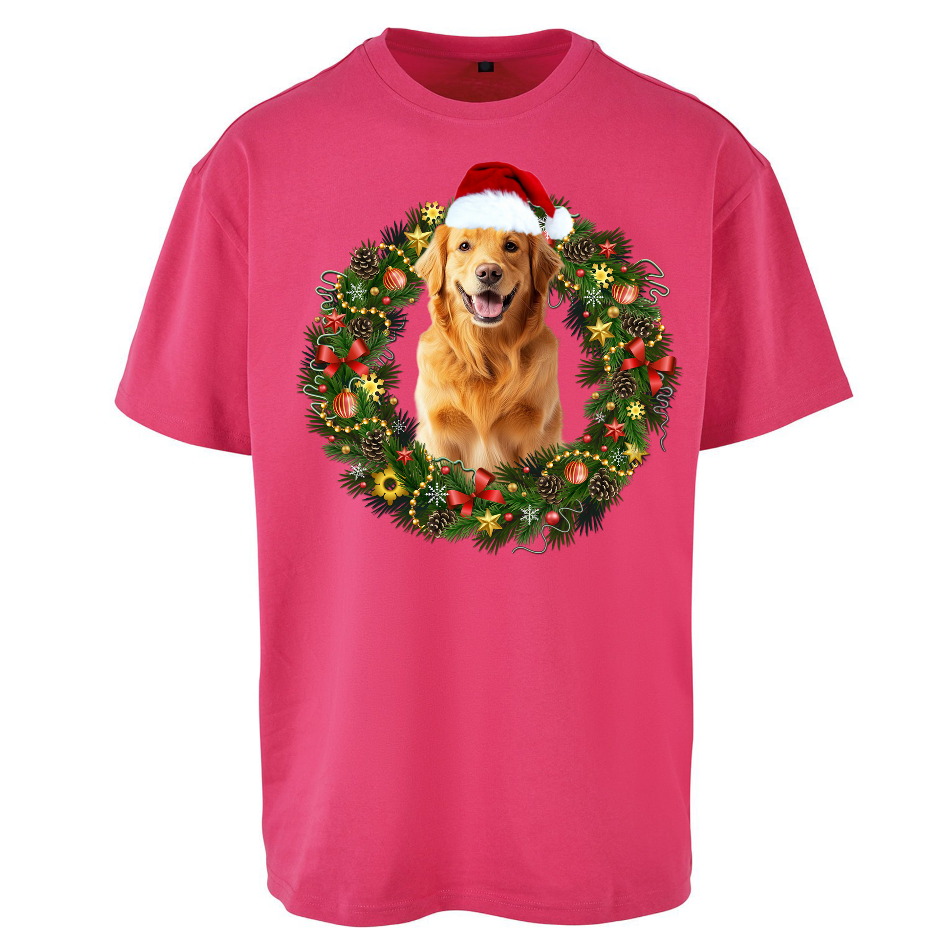 Dog Christmas Oversized T Shirts