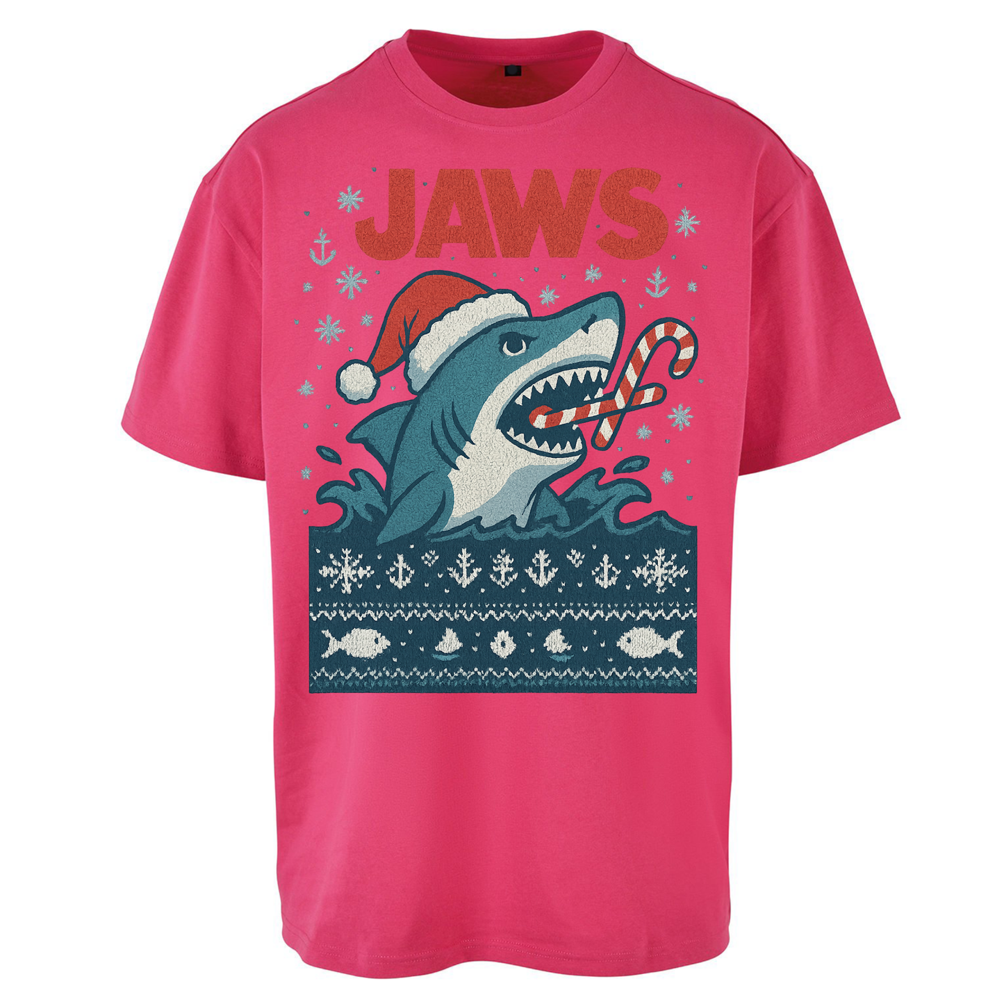 Jaws Christmas Oversized T Shirts