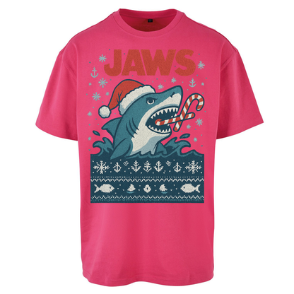 Jaws Christmas Oversized T Shirts