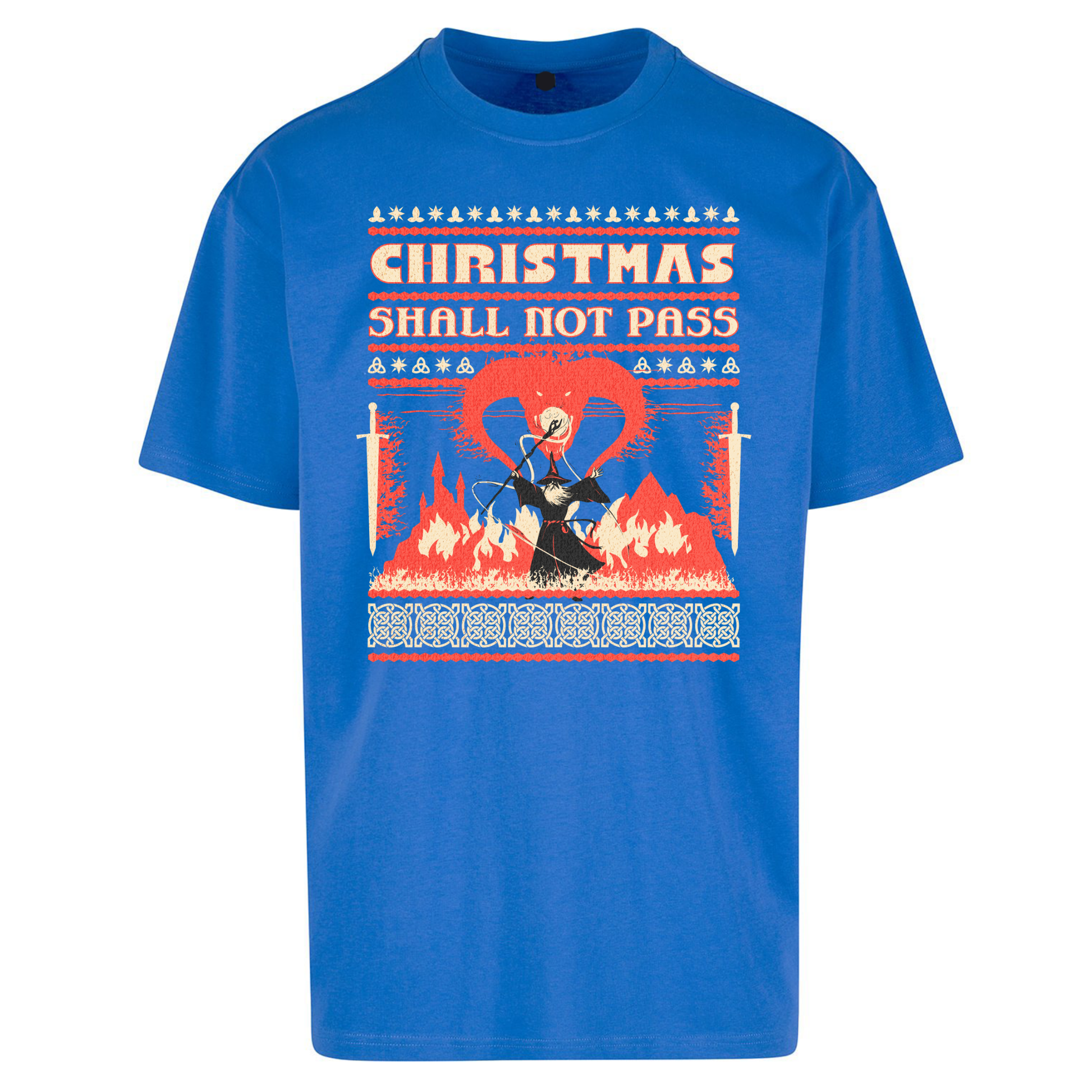 Christmas Shall Not Pass Oversized T Shirts