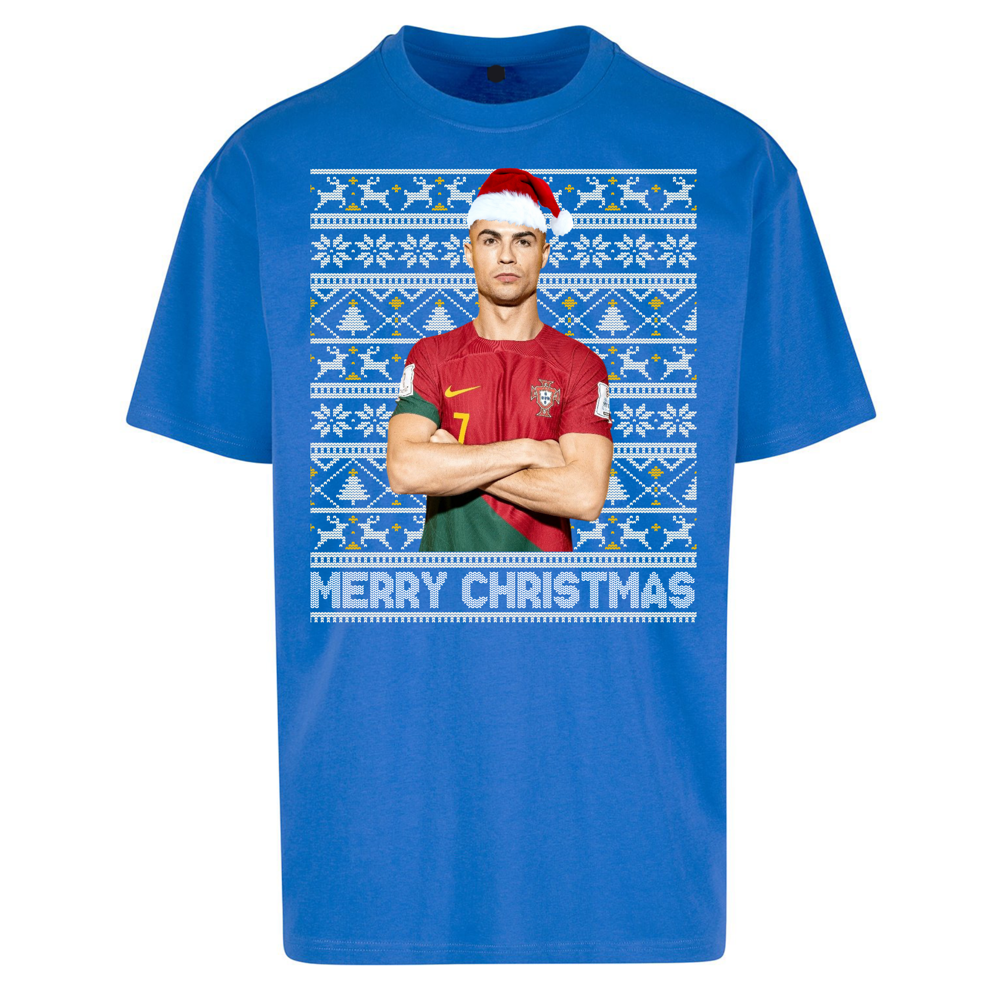 Merry Christmas Ronaldo Oversized T Shirts