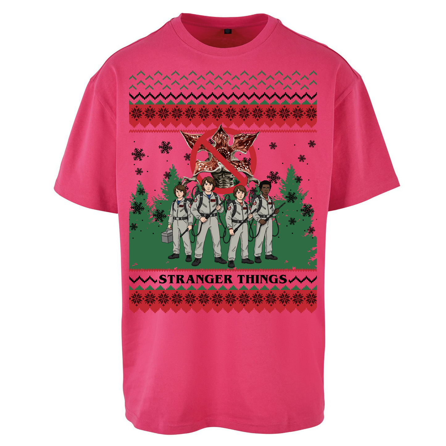 Stranger Things Demogorgon Christmas Oversized T Shirts