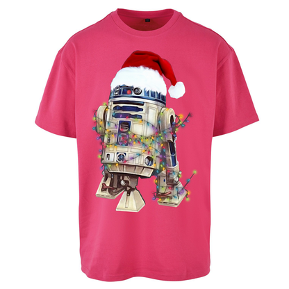 R2D2 Christmas Santa Christmas Oversized T Shirts