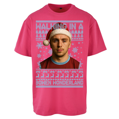 Jared Bowen walking in a Bowen Wonderland Christmas Oversized T Shirts