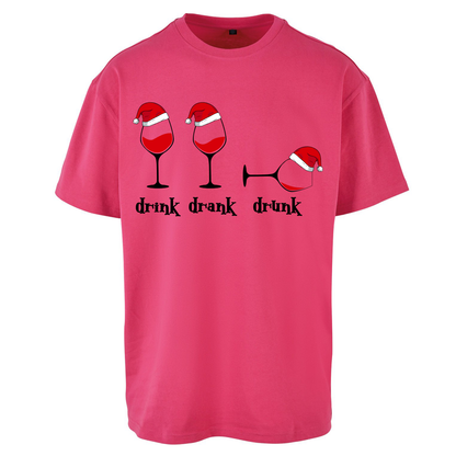 Drink Drank Drunk Oversized T Shirt
