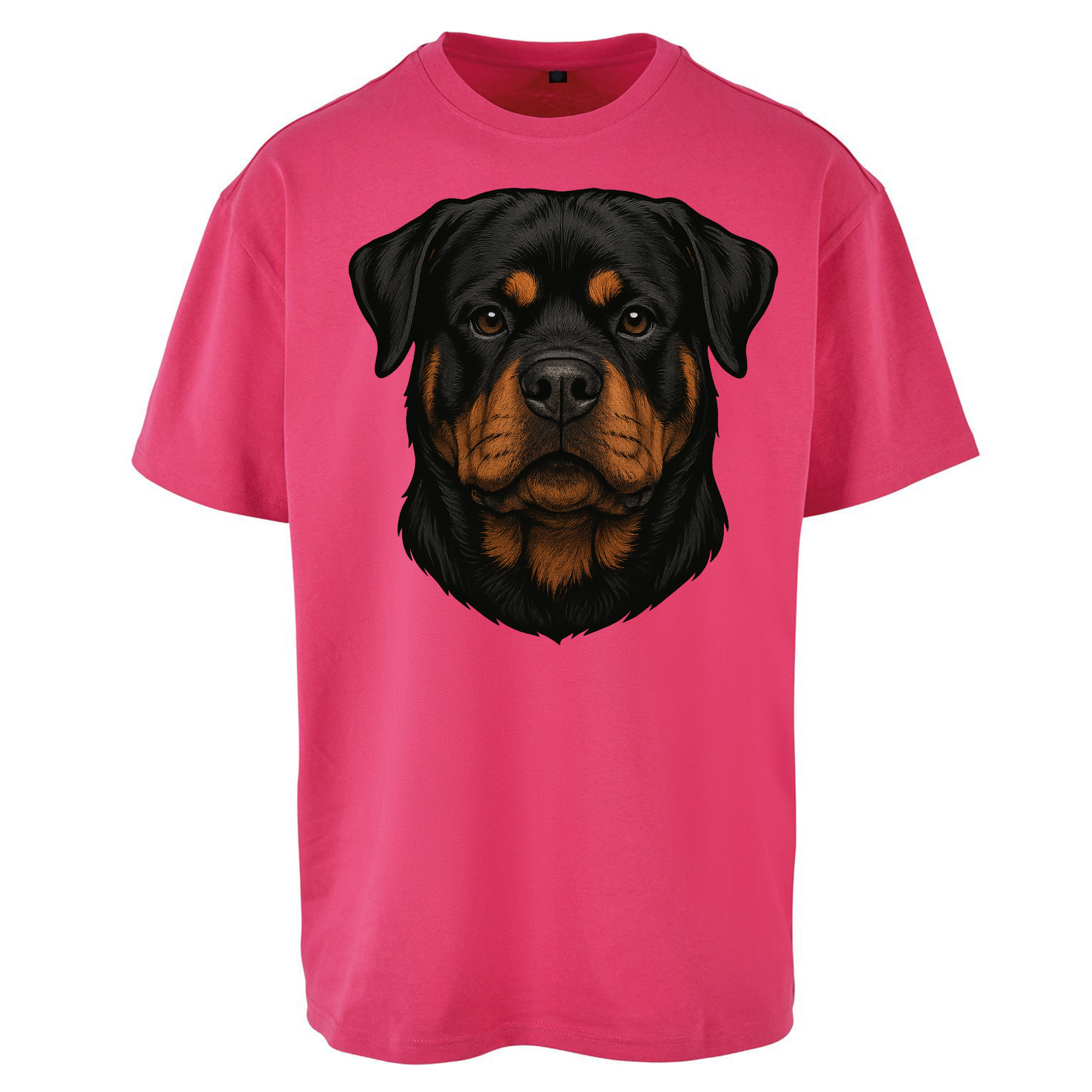 Rottweiler Face Oversized T Shirts