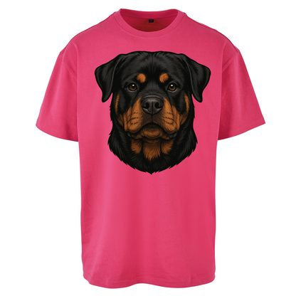 Rottweiler Face Oversized T Shirts